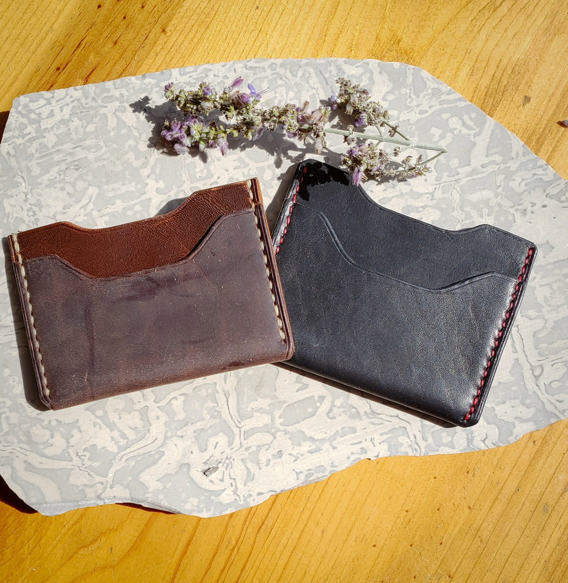 Leather Flap Wallet with free monogram and customization *made to orde –  Juno Leatherworks